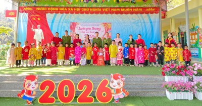 TRƯỜNG MẦM NON VÕ NGUYÊN GIÁP TỔ CHỨC HOẠT ĐỘNG TRẢI NGHIỆM GÓI BÁNH CHƯNG VÀ TỔ CHỨC LỄ TẤT NIÊN CHO TRẺ