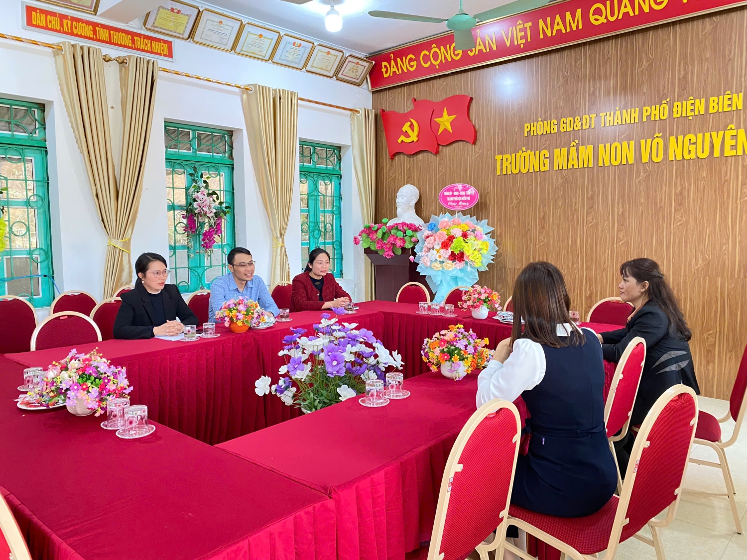 PHÒNG GIÁO DỤC VÀ ĐÀO TẠO THÀNH PHỐ ĐIỆN BIÊN PHỦ KIỂM TRA CÔNG TÁC TỔ CHỨC DẠY VÀ HỌC CỦA TRƯỜNG MẦM NON VÕ NGUYÊN GIÁP XÃ MƯỜNG PHĂNG SAU TẾT NGUYÊN ĐÁN ẤT TỴ 2025